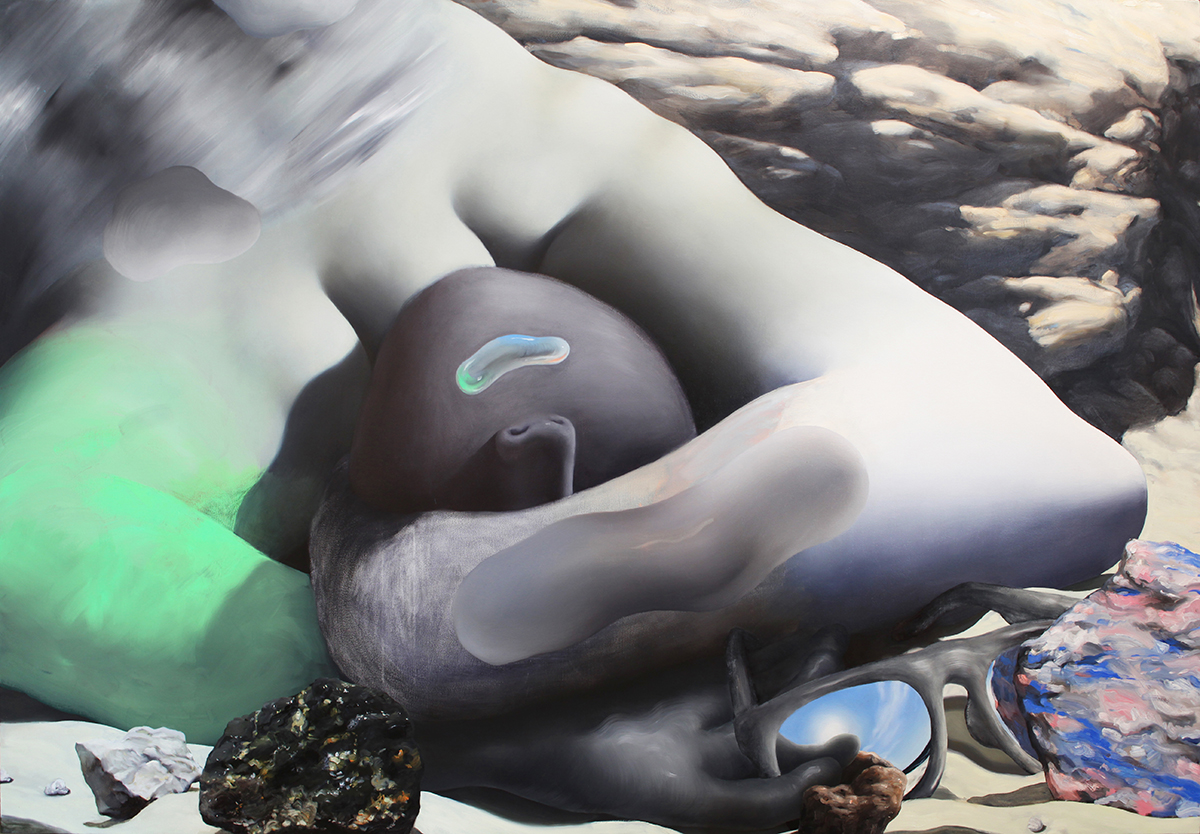 Jordan_Kasey-13_Person_Reclining_with_Rocks_2014_oil_on_canvas