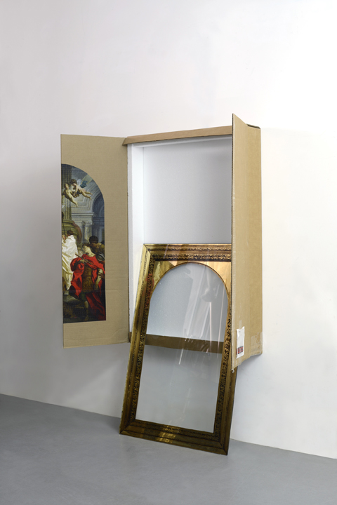 Matthew_Hansel-12_Triptych_Detail_2015_Oil_on_Cardboard_Styrofoam_Glass_and_Gold_Leaf