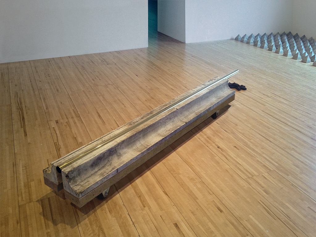 Meredith_Nickie-01Watchful_Mocking_Distance_2015_Marble_Brass_Cement_Rubber_and_West_Indian_Black_Cake