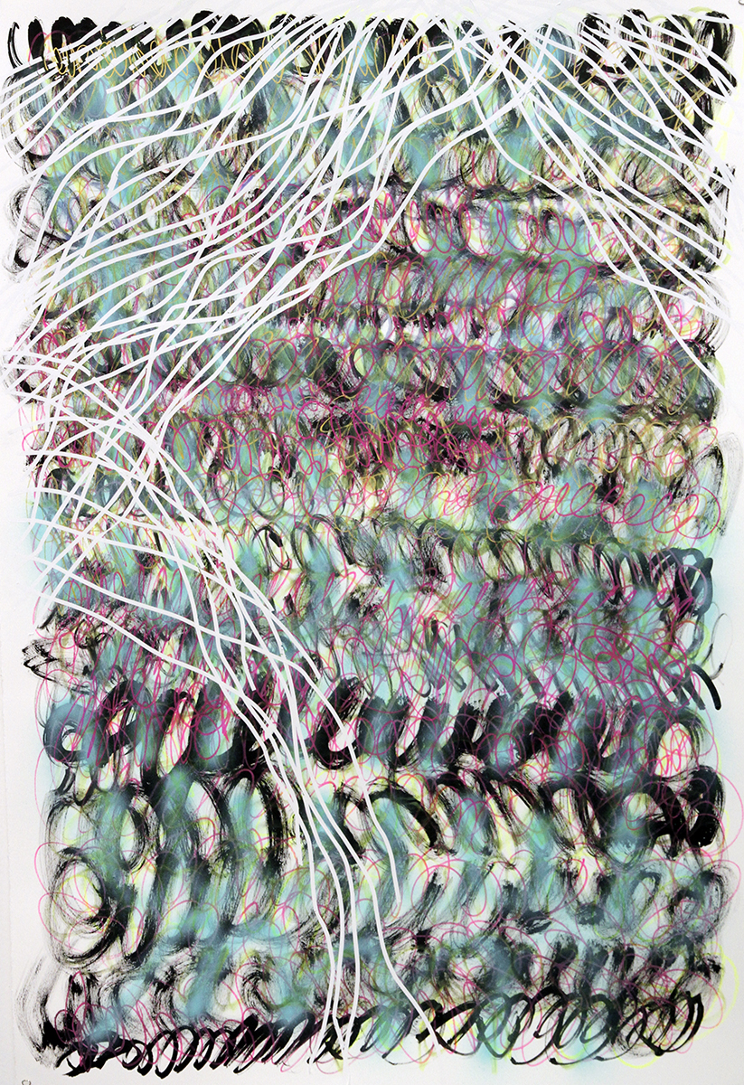 05_frizzle_2013_ink_pastels_markers_acrylic_and_correction_tape_on_paper