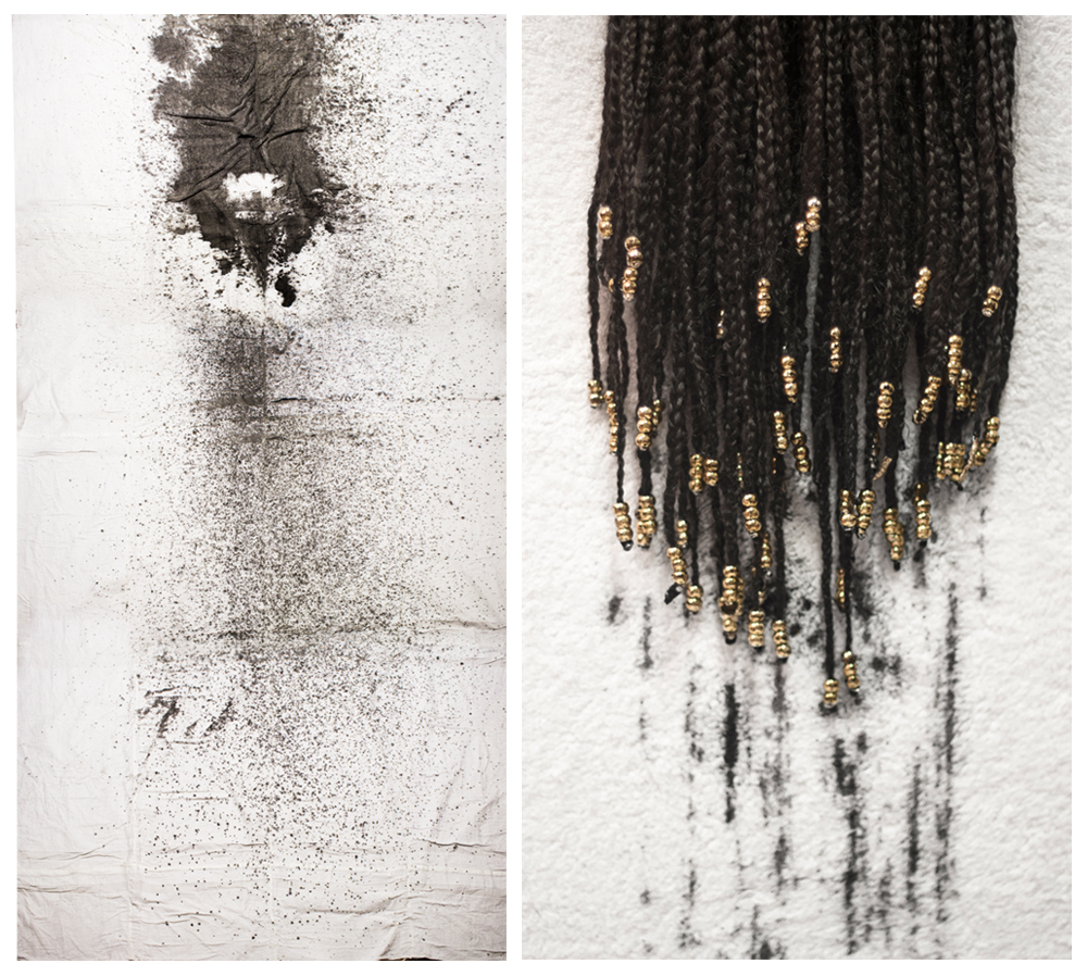 14_sunset_slit_details_2015_white_towels_black_ink_natural_and_synthetic_hair_beads
