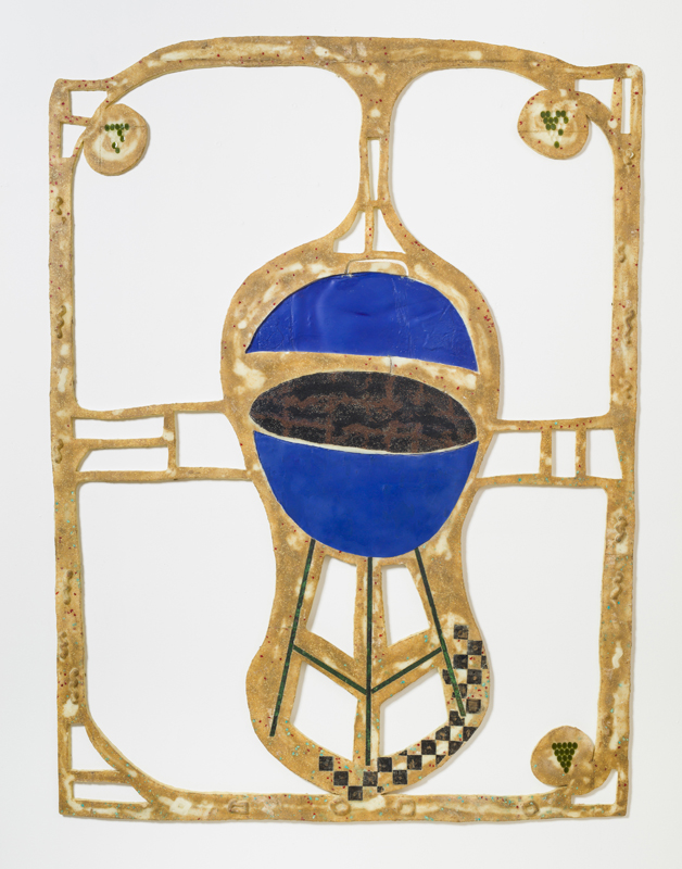 Snap to Griddle, 2015 urethane resin, amazonian wood, plywood, steel, plastic, sand, pigment 57¼ x 76½ x ½ inches