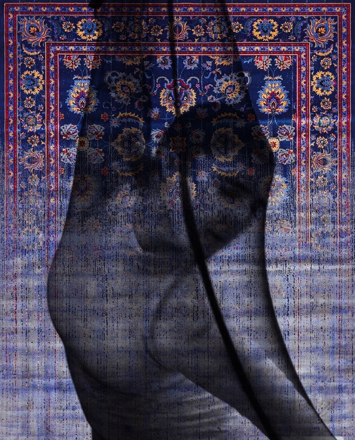 Xenia, 2016-17, Acrylic on carpet, 60x48 inch