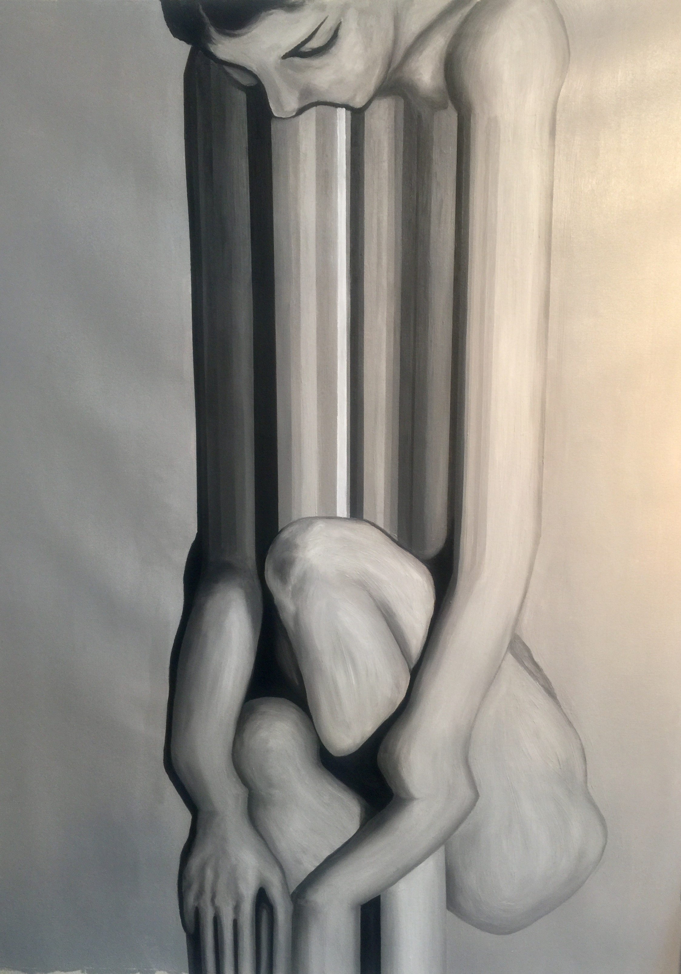 Long Body 2016-17, Acrylic on canvas, 60x60 inch