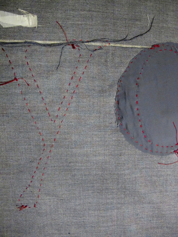 You Burn Me (detail), 2013 Textile, hand stitched 43 x 100” Citation: Sappho. "38." If Not, Winter: Fragments of Sappho. Trans. Anne Carson. New York: Vintage-Random, 2003. 77. Print.