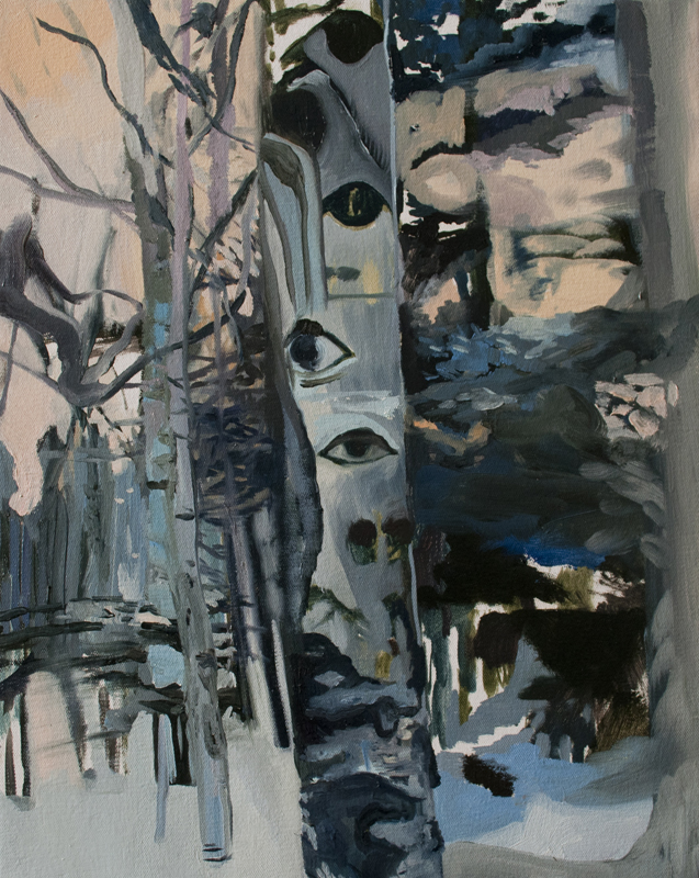 Trees have Eyes 1 (beech), 2015 Oil on canvas 20 x 24 inches