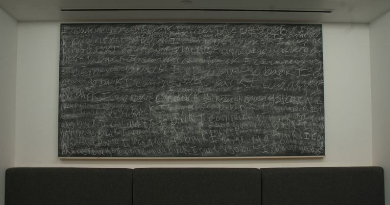 Chalkboard with 3 layers, 2015