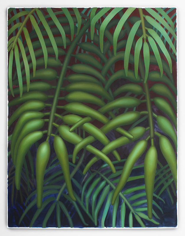 Two Ferns, 2017 Oil on canvas 52 x 40 inches