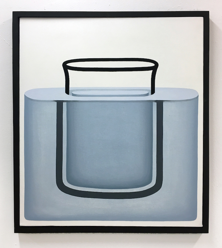 Itself, 2015 Oil on canvas, acrylic painted artist frame 36 x 28 inches