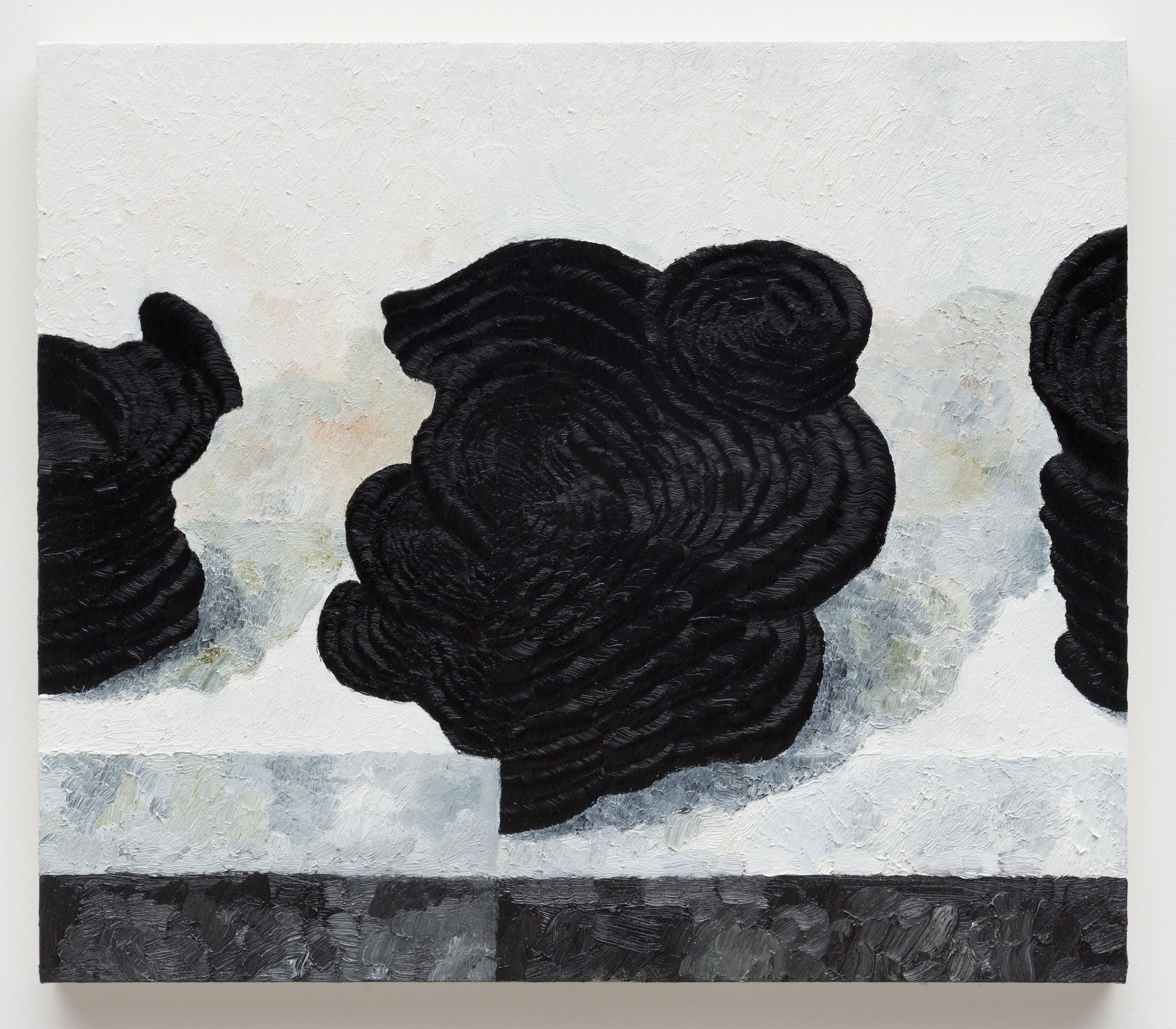 15. White Shelf, Black Forms,, 2017