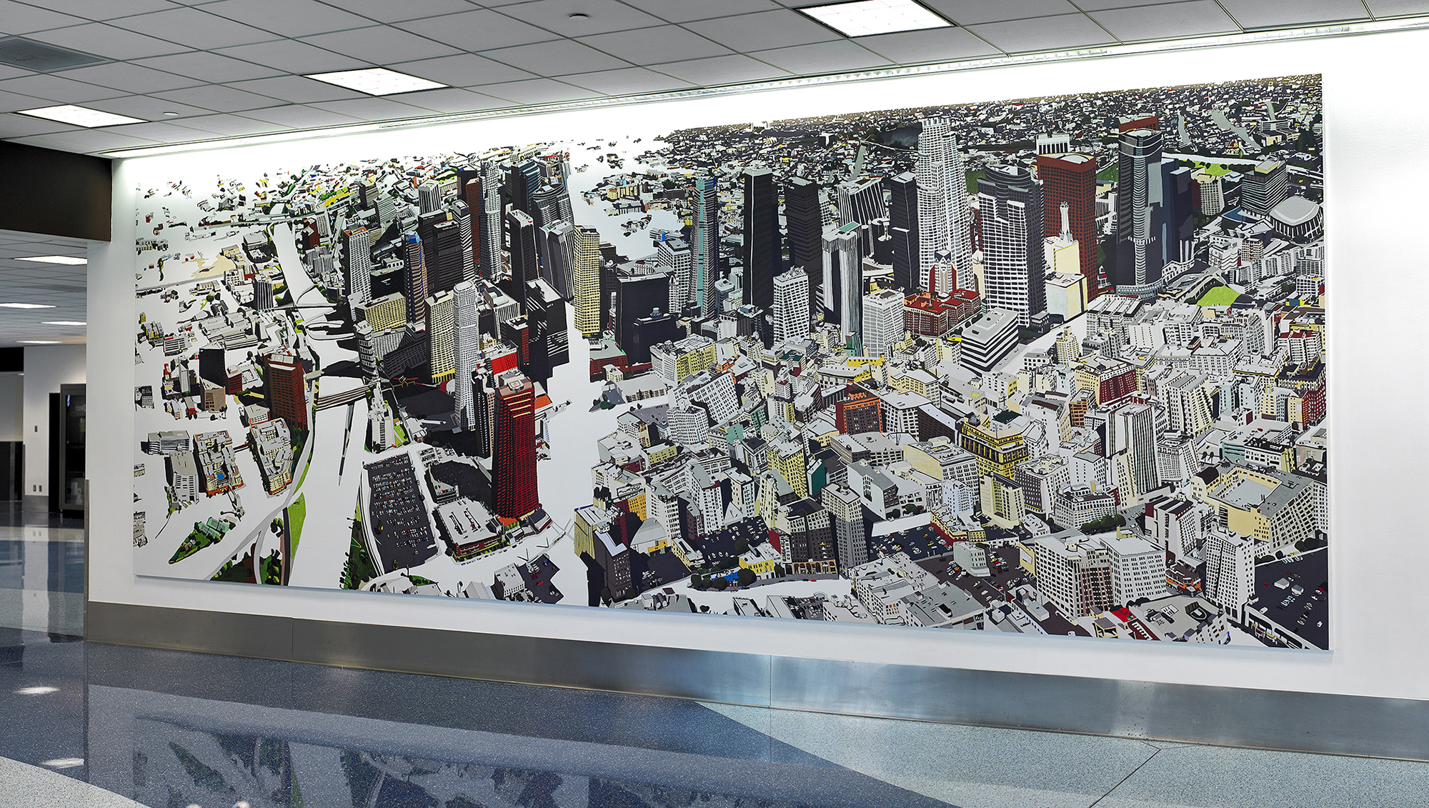 17. The Dream Décor of Oblivion, 2011, Vinyl mural constructed from existing drawings, 10’ x 60’ (detail)
