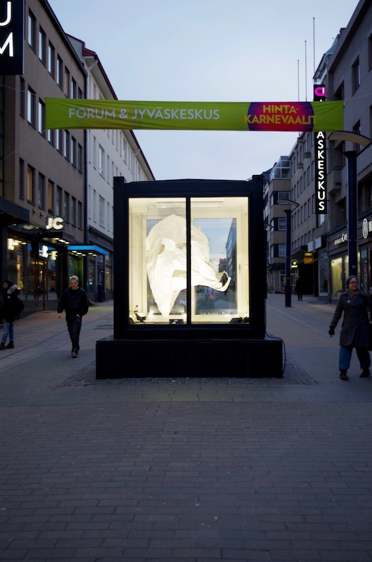 Plastic Ghost: Public artwork installed in Jyväskyla, Finland (2017)
